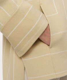 JOSEPH ジオメトリック ダブルフェイス ウールコート