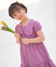 ANY KIDS エンブロイダリー レース ワンピース