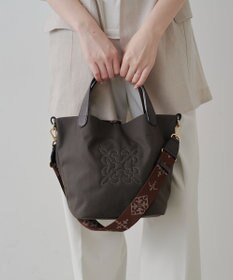 russet コーデュラナイロン2WAYタウントートバッグ(CE-1673-WEB)