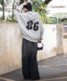 WEGO 【ユニセックス着用ITEM】グラフィックバルーンクロップドプルパーカー