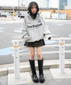 WEGO 【ユニセックス着用ITEM】グラフィックバルーンクロップドプルパーカー