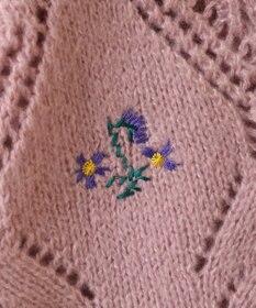 earth music&ecology ＳＥＴ２点刺繍ビスチェ＋カーディガン