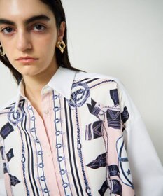 GRACE CONTINENTAL マリンスカーフコンビシャツ