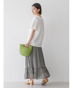 AMERICAN HOLIC 幾何学柄裾ティアードスカート