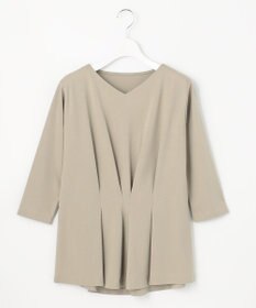 自由区 L 【放湿性/保湿性】イージートップス タックディテール カットソー