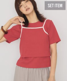 AMERICAN HOLIC 【2点セット】配色キャミ＋Tシャツ