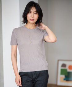 ANY 【2SET】ニットツインセット（半袖ニット＋Vネックカーデ）