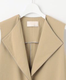 自由区 L 【洗える】テンセルリネンストレッチ ジレ