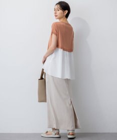 23区 L 【洗える】レイヤードデザイン ニット