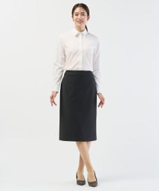 J.PRESS LADIES S 【リクルート対応】ホワイトブロード シャツカラーブラウス