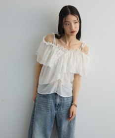 Green Parks マルチＷＡＹオフショルフリルブラウス