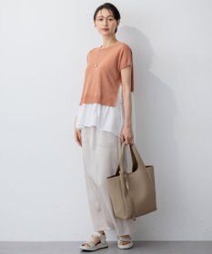 23区 L 【洗える】レイヤードデザイン ニット