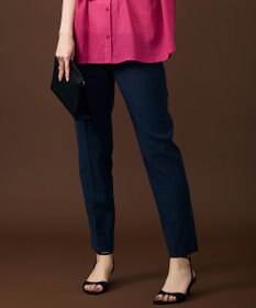 自由区 【SHIHOさん着用・昨年大好評・新色追加・後ろウエストゴム】シェルタリングテーパード パンツ ［新色］ネイビー