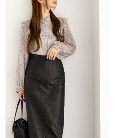 Te chichi パターンアソートシフォンフリルブラウス