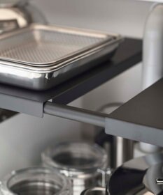 tower 伸縮シンク下ラック 2段 タワー D30 ブラック