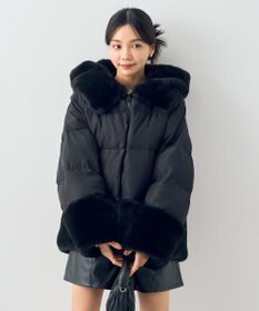 earth music&ecology フードファー中綿ショートコート