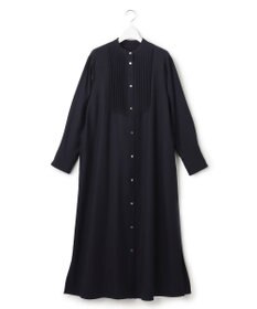 23区 L 【CLASSY.コラボ/洗える】ウールストレッチツイル ピンタック ワンピース