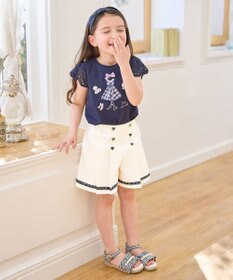 ANY KIDS ドレス アップリケ Tシャツ