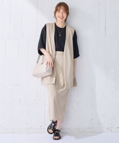 ANY 【洗濯機可】カットジョーゼットジレ