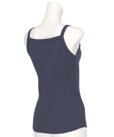 une nana cool 綿100%生地使用 リブ編みコットン キャミソール