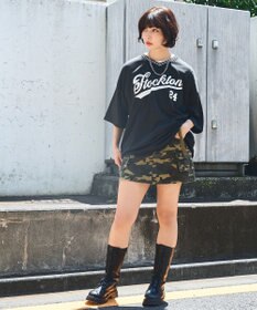 WEGO 【ユニセックス着用ITEM/2点セットネックレス付き/MLサイズ展開】アクセ付きラインリブメッシュプルオーバー