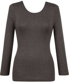 Wing あったかインナー 綿混素材 裏起毛(肌側) よく伸びる素材 ストレッチ性 保温性 【ラクのびサーモ】 ネックせまめ 8分袖 長袖 秋 冬 EL6912 ウイング／ワコール