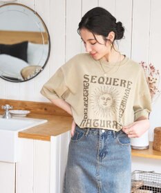 WEGO 【新色追加/ユニセックス着用アイテム/手洗い可/SMLサイズ展開】ピグメントグラフィックT（S）