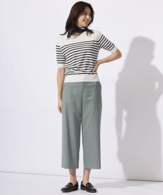 J.PRESS LADIES 【洗える】BASIC HT-COTTON クルーネック ボーダー ニット