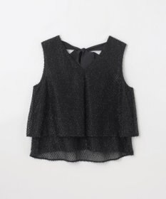 GRACE CONTINENTAL シフォンカットジャガードトップ