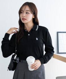 WEGO 【25年秋冬新作/ユニセックスITEM/SMLサイズ展開】別注USPOLOラインポロシャツ（長袖）