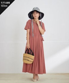 Tiaclasse L 【洗える】サイドリボンドロストワンピース