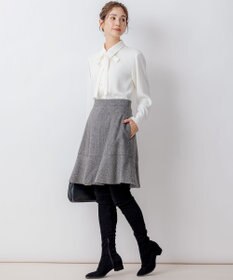 組曲 ポインテッドカラーボウタイ ブラウス