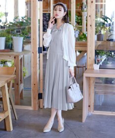 Tiaclasse 【洗える】シアーパフスリーブカーディガン