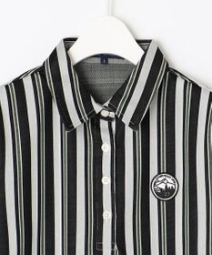 23区GOLF 【WOMEN】【吸汗速乾/ストレッチ】ストライプジャガードシャツ