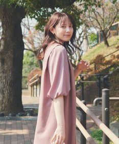 Feroux 【洗える】ジョーゼットコンビポンチ ワンピース