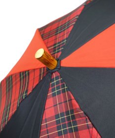 +RING 【限定/日本製】晴雨兼用傘（長ショート） RED-CHK SR428