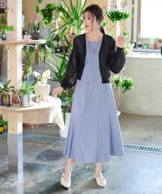 Tiaclasse 【洗える】シアーパフスリーブカーディガン