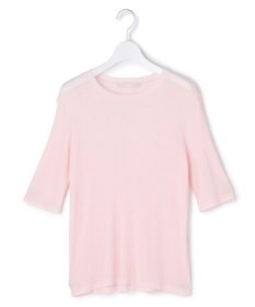 ICB L 【先行予約】 リネンブレンドシアー クルーネックリブニット