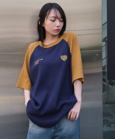 WEGO 【ユニセックス着用ITEM/MLサイズ展開】ワッフルラグランT（SS）