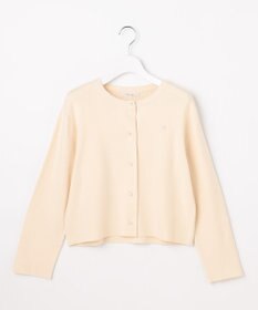 Feroux 胸元刺繍パールニット カーディガン アイボリー系