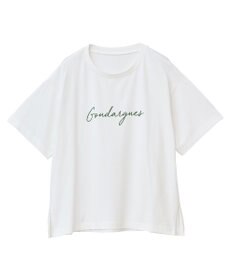 Green Parks フロッキー筆記体ロゴボックスＴシャツ