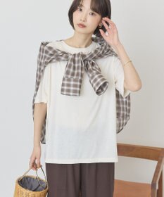 AMERICAN HOLIC 【先行予約】【マルチ機能】配色ステッチルーズTシャツ