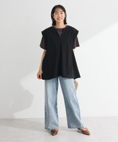 Green Parks フロッキー筆記体ロゴボックスＴシャツ