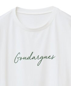 Green Parks フロッキー筆記体ロゴボックスＴシャツ
