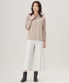 J.PRESS LADIES L 【WEB限定カラーあり・洗える】ツムギート flannel ワイド クロップド パンツ