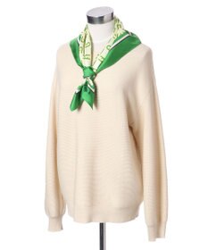 MOONBAT FURLA シルク100% モノグラム柄 スクエアスカーフ