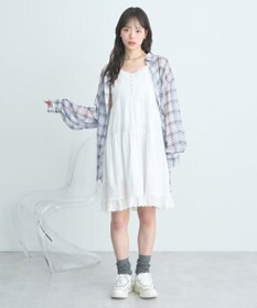 earth music&ecology シアーチェックシャツ