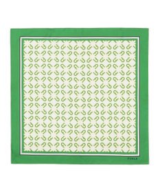 MOONBAT FURLA シルク100% モノグラム柄 スクエアスカーフ