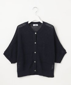J.PRESS LADIES L 【洗える】PATTERN MESH ドルマンスリーブ カーディガン
