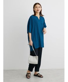 Green Parks ５分袖スキッパーカットチュニック